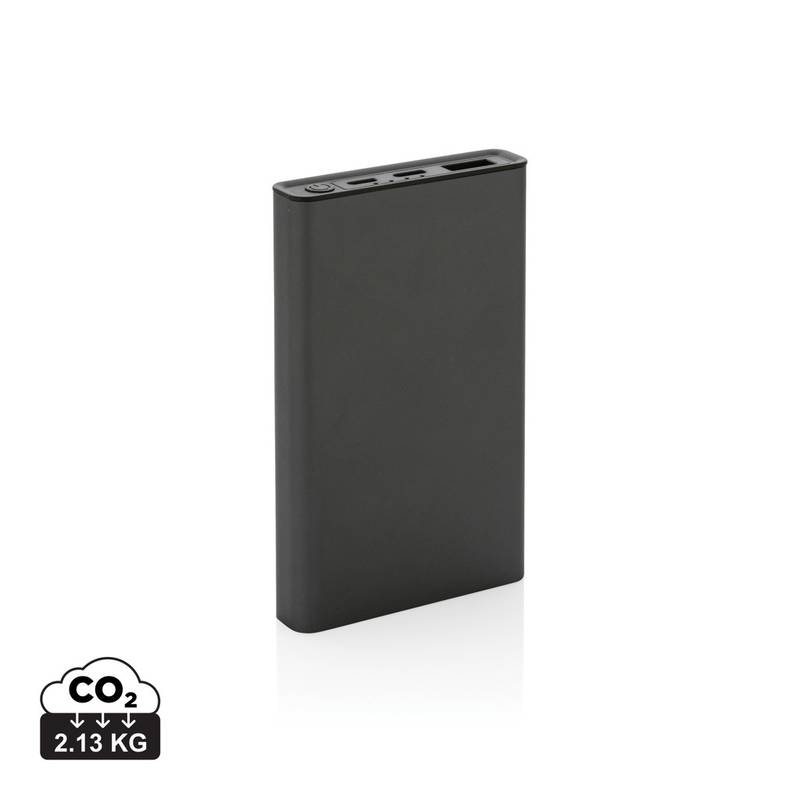 Powerbanka Terra 5 000mAh z RCS rec. hliníka a ABS, sivá Powerbanka Terra 5 000mAh z RCS rec. hliníka a ABS, sivá