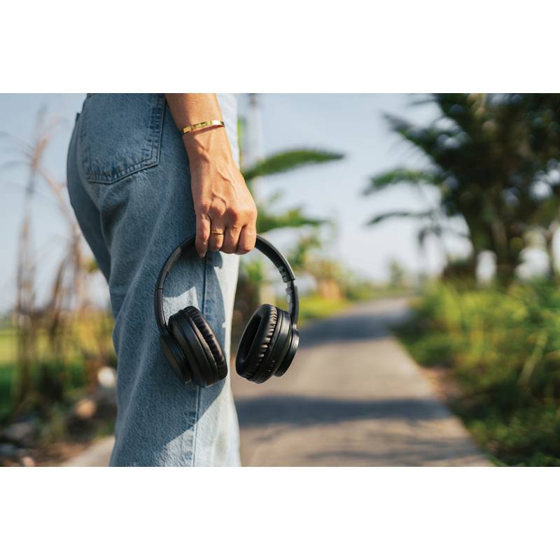 Bezdrôtové slúchadlá Terra z RCS recykl. hliníka, sivá Bezdrôtové slúchadlá Terra z RCS recykl. hliníka, sivá