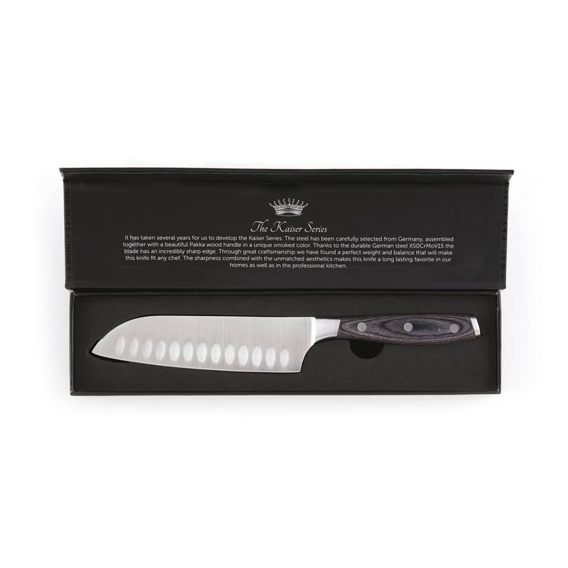 Nôž VINGA Kaiser Santoku, sivá strieborná Nôž VINGA Kaiser Santoku, sivá strieborná