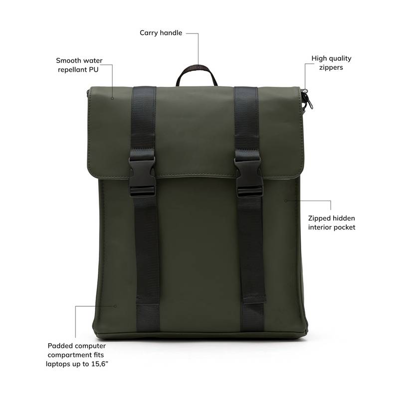 Batoh VINGA Baltimore, zelená Batoh VINGA Baltimore, zelená