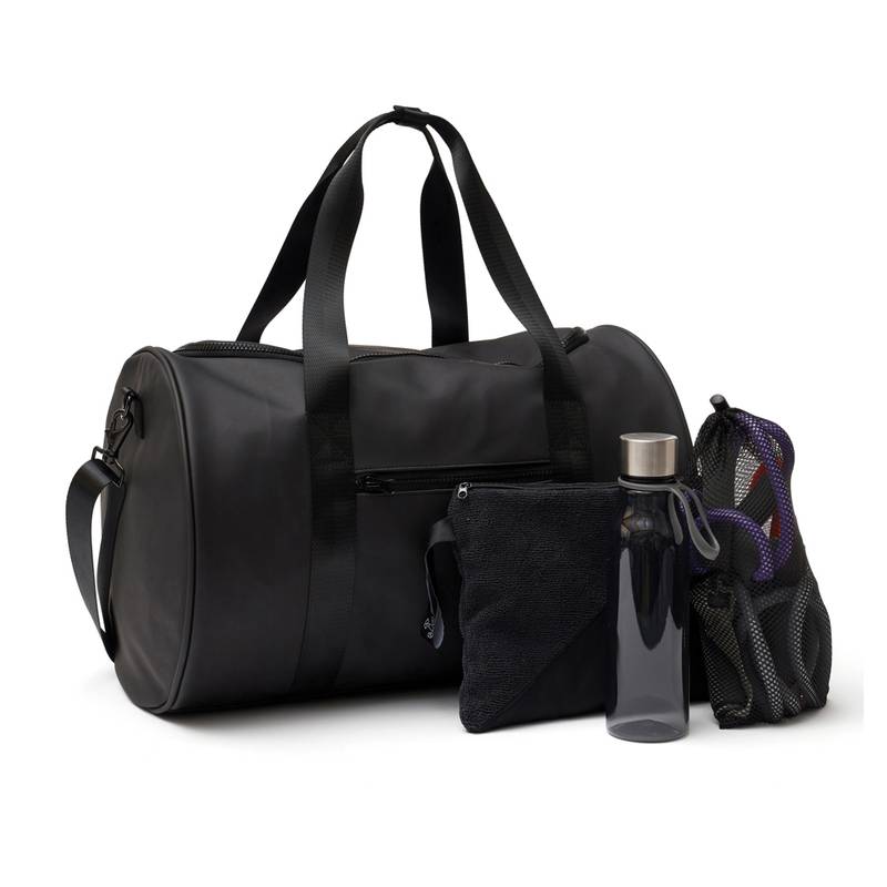 Štíhla sklenená fľaša na vodu VINGA, čierna Štíhla sklenená fľaša na vodu VINGA, čierna