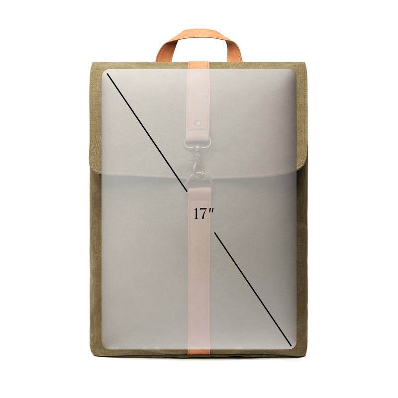 Plátěný batoh VINGA Bosler, zelená Plátěný batoh VINGA Bosler, zelená