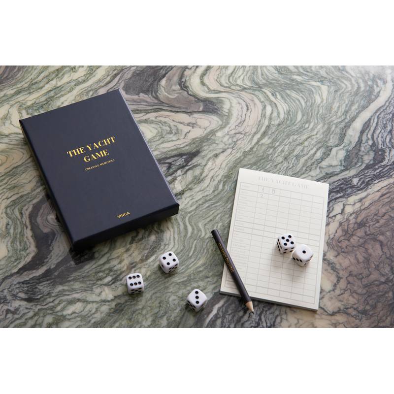 Stolní hra VINGA Yatzy, modrá námořnická Stolní hra VINGA Yatzy, modrá námořnická