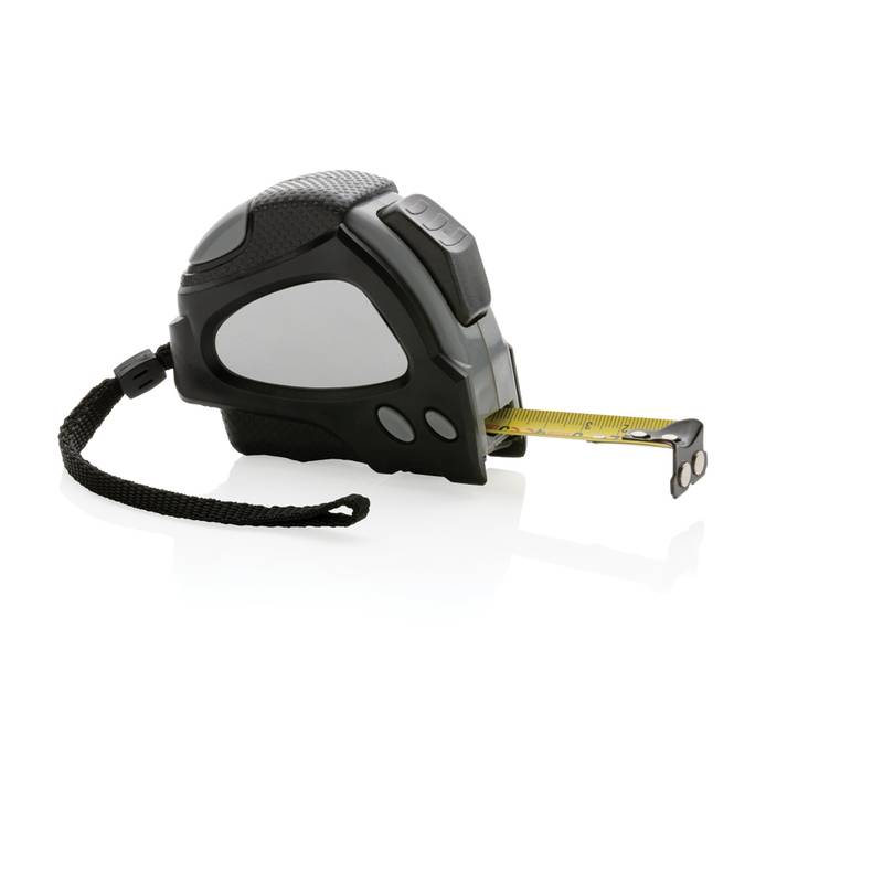 Svinovací metr Auto stop 5m/19mm z RCS recykl. plastu, černá Svinovací metr Auto stop 5m/19mm z RCS recykl. plastu, černá