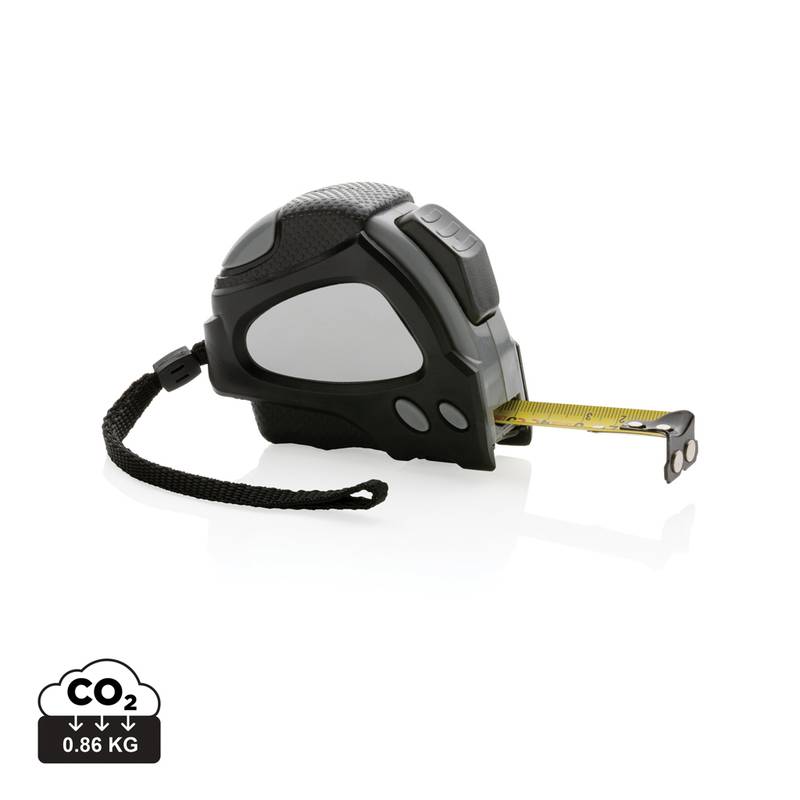 Svinovací metr Auto stop 5m/19mm z RCS recykl. plastu, černá Svinovací metr Auto stop 5m/19mm z RCS recykl. plastu, černá