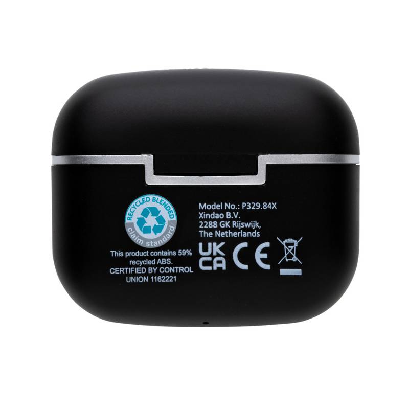 Swiss Peak TWS sluchátka 2.0 z RCS recyklovaného plastu, černá Swiss Peak TWS sluchátka 2.0 z RCS recyklovaného plastu, černá