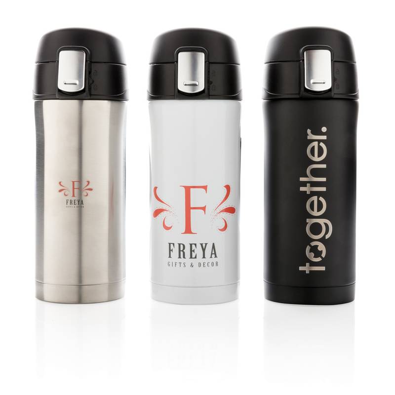 Termohrnek Easy lock z RCS recyklované oceli, černá Termohrnek Easy lock z RCS recyklované oceli, černá