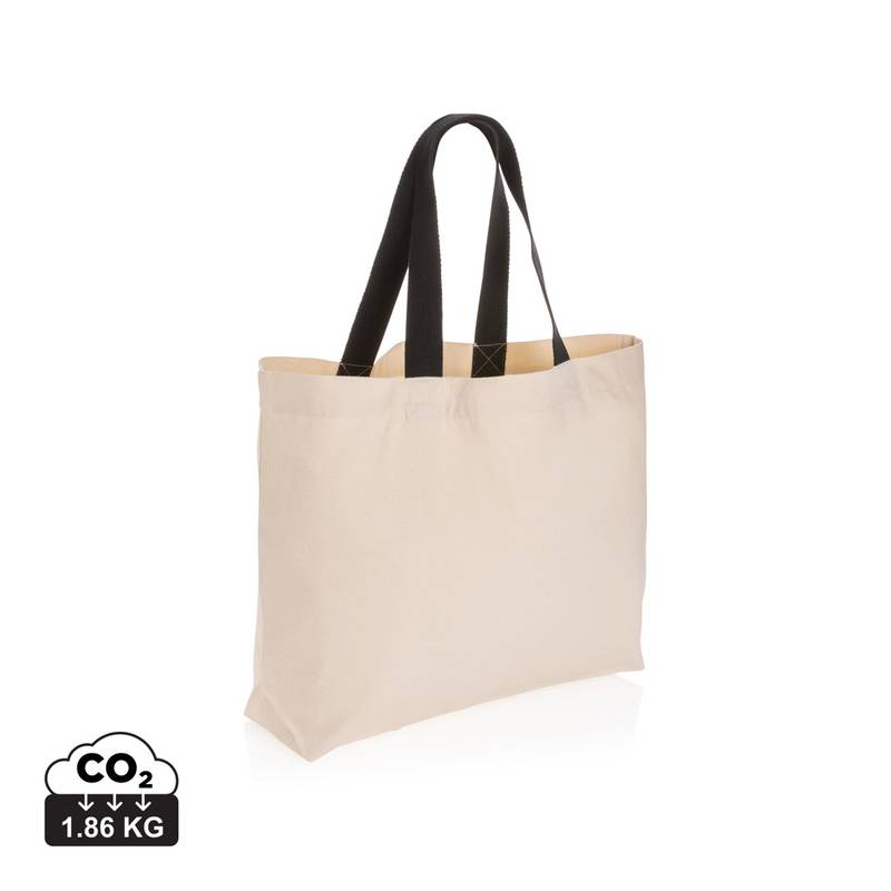 Nefarbená veľká taška Impact z 240g recykl. canvas AWARE™, biela Nefarbená veľká taška Impact z 240g recykl. canvas AWARE™, biela
