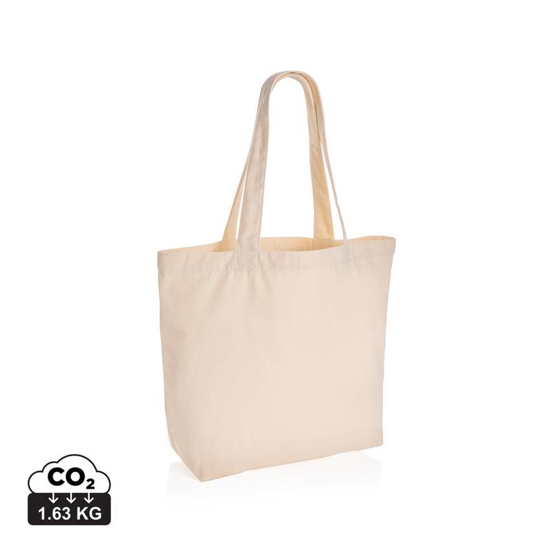 Nefarbená taška s vreckom Impact z 240g recykl. canvas AWARE, biela Nefarbená taška s vreckom Impact z 240g recykl. canvas AWARE, biela