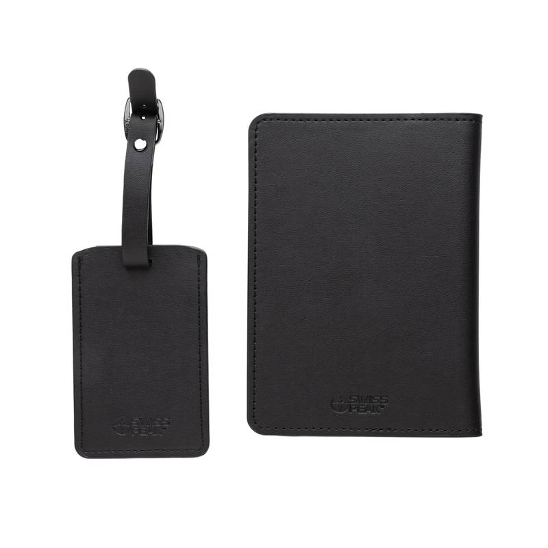 Cestovní dárková sada Swiss Peak z GRS recykl. PU, černá Cestovní dárková sada Swiss Peak z GRS recykl. PU, černá