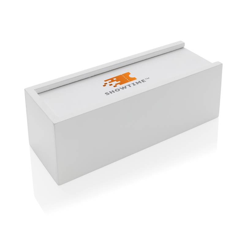 FSC® skládací věž z dřevěných kvádrů v krabičce, bílá FSC® skládací věž z dřevěných kvádrů v krabičce, bílá