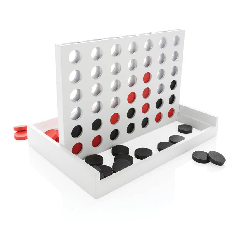 FSC® dřevěné piškvorky Connect four, biela FSC® dřevěné piškvorky Connect four, biela