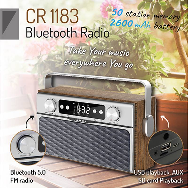 Bluetooth rádio, CAMRY CR1183 Bluetooth rádio, CAMRY CR1183