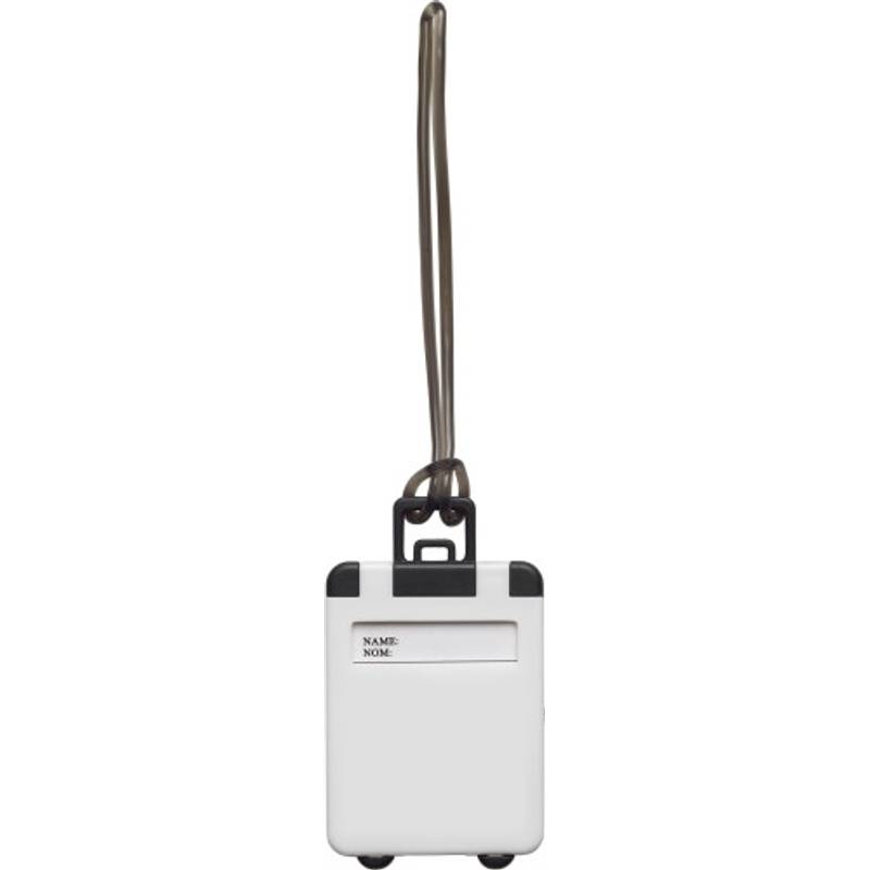 GONDOR plastová jmenovka na zavazadla, bílá GONDOR plastová jmenovka na zavazadla, bílá