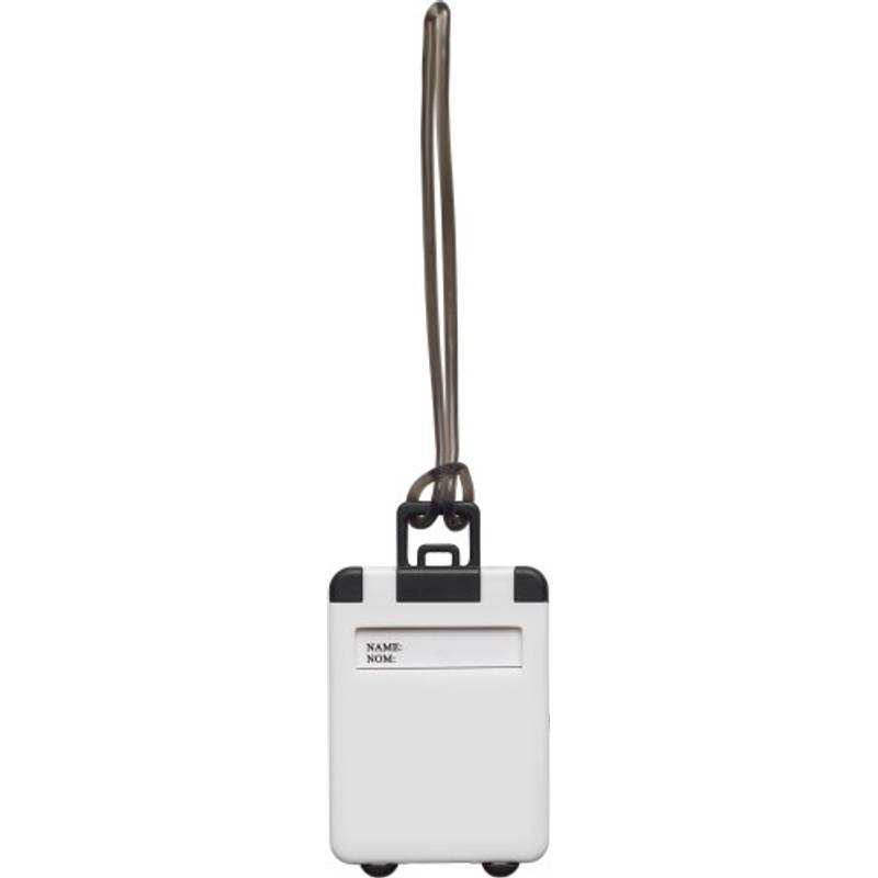 GONDOR plastová jmenovka na zavazadla, bílá GONDOR plastová jmenovka na zavazadla, bílá