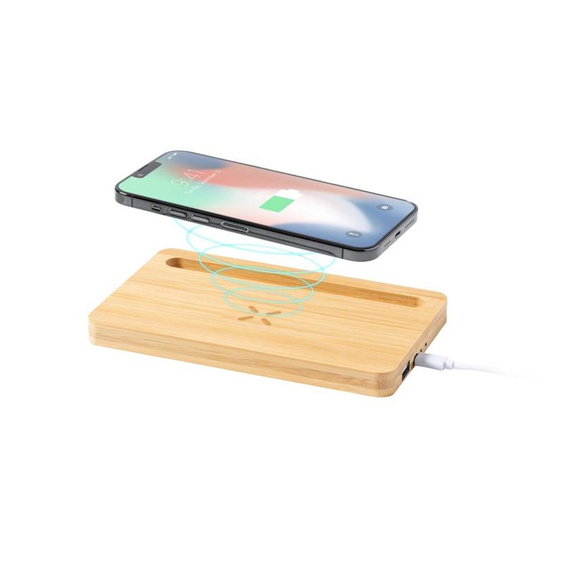 Loubron oganizér s bezdrôtovou nabíjačkou, hnedá prírodná Loubron oganizér s bezdrôtovou nabíjačkou, hnedá prírodná