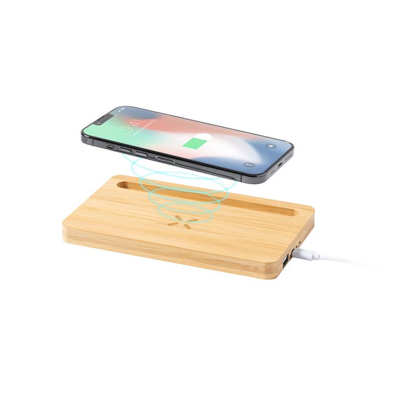 Loubron oganizér s bezdrôtovou nabíjačkou, hnedá prírodná Loubron oganizér s bezdrôtovou nabíjačkou, hnedá prírodná