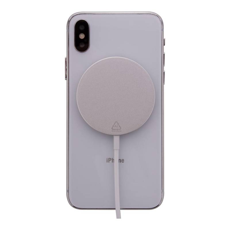 RaluMag magnetická bezdrôtová nabíjačka, sivá strieborná RaluMag magnetická bezdrôtová nabíjačka, sivá strieborná