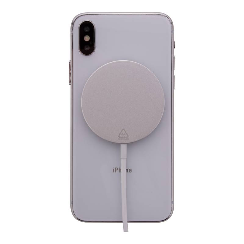 RaluMag magnetická bezdrôtová nabíjačka, sivá strieborná RaluMag magnetická bezdrôtová nabíjačka, sivá strieborná