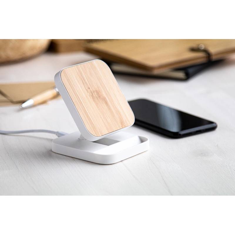Rabso bezdrátová nabíječka se stojanem na mobil, bílá Rabso bezdrátová nabíječka se stojanem na mobil, bílá