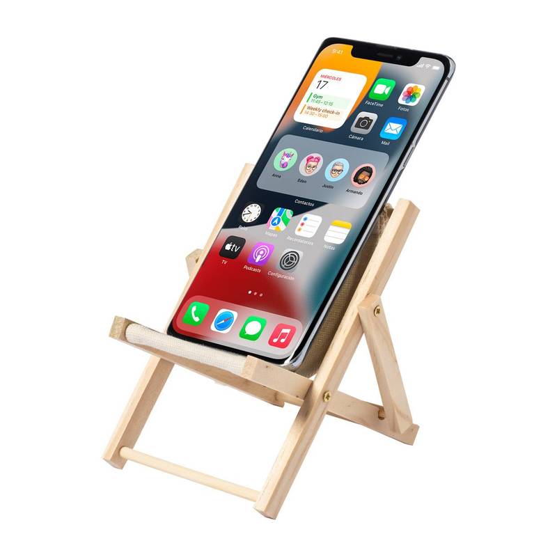 Medrus stojánek na mobil, hnědá přírodní Medrus stojánek na mobil, hnědá přírodní