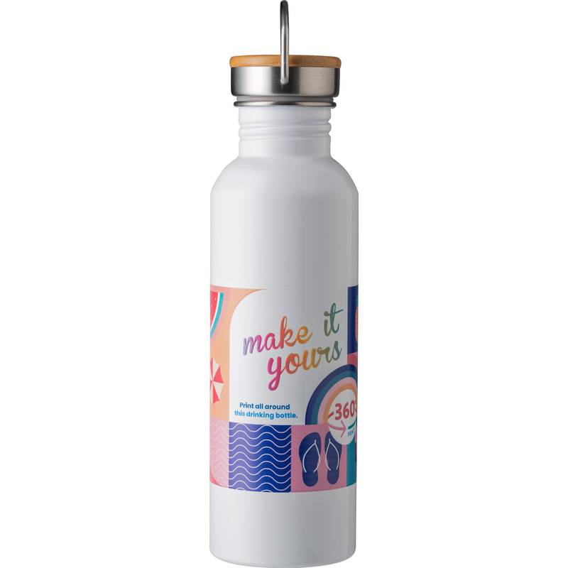 Nerezová láhev na vodu Poppy, bílá Nerezová láhev na vodu Poppy, bílá