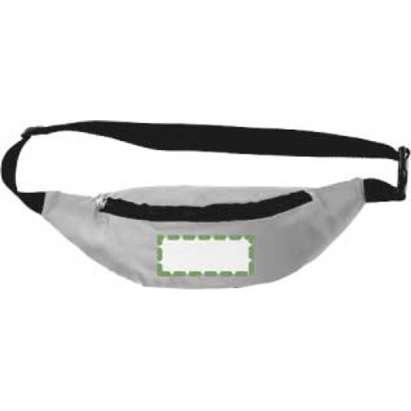 Polyesterová reflexní ledvinka Jocelyn, šedá stříbrná Polyesterová reflexní ledvinka Jocelyn, šedá stříbrná