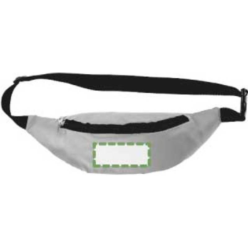 Polyesterová reflexní ledvinka Jocelyn, šedá stříbrná Polyesterová reflexní ledvinka Jocelyn, šedá stříbrná