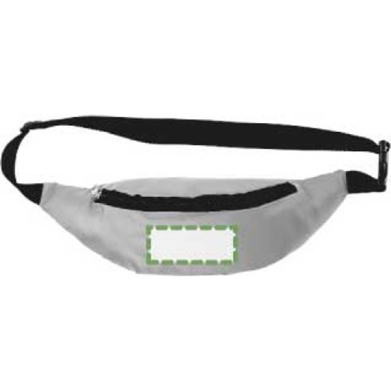 Polyesterová reflexní ledvinka Jocelyn, šedá stříbrná Polyesterová reflexní ledvinka Jocelyn, šedá stříbrná