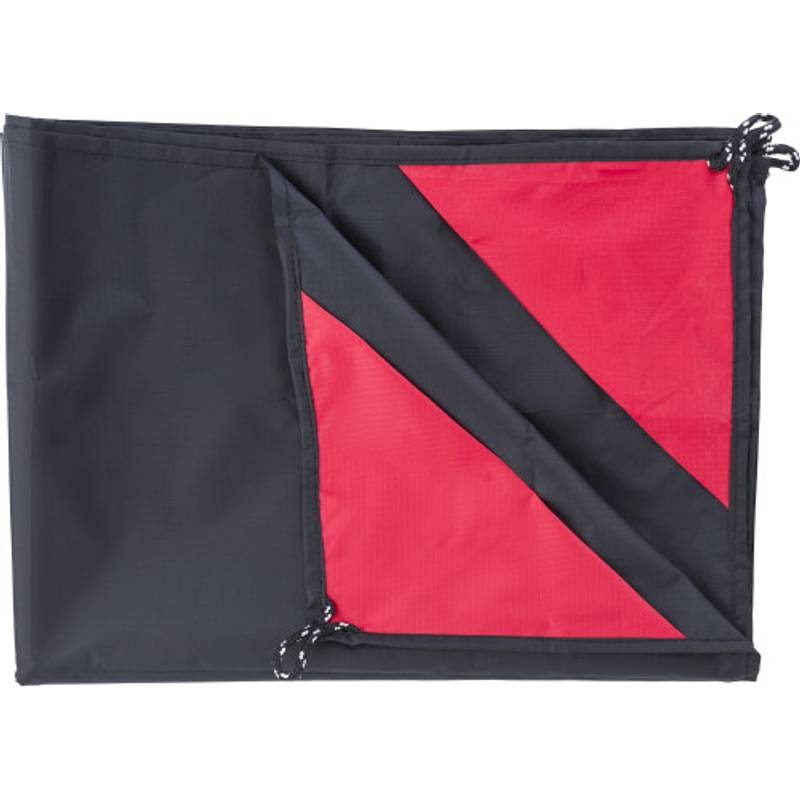Polyesterová skládací deka Amal, černá Polyesterová skládací deka Amal, černá
