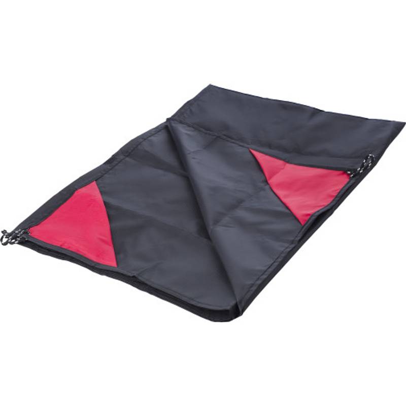 Polyesterová skládací deka Amal, černá Polyesterová skládací deka Amal, černá
