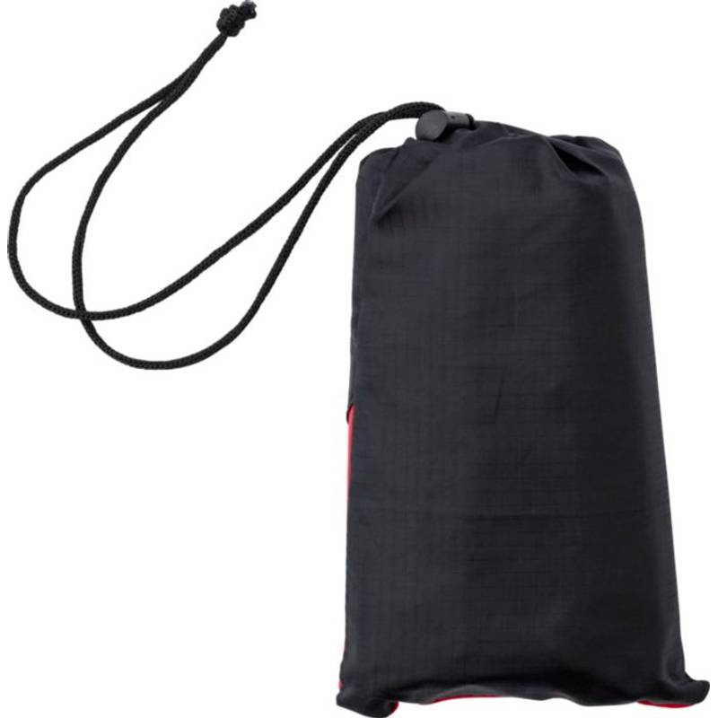 Polyesterová skládací deka Amal, černá Polyesterová skládací deka Amal, černá