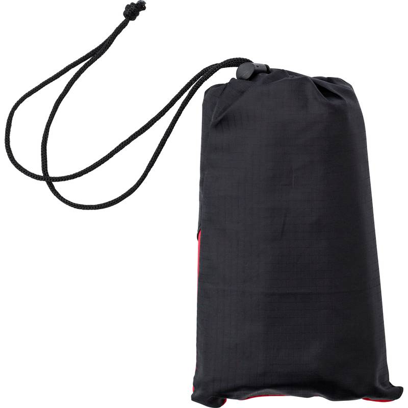 Polyesterová skládací deka Amal, černá Polyesterová skládací deka Amal, černá