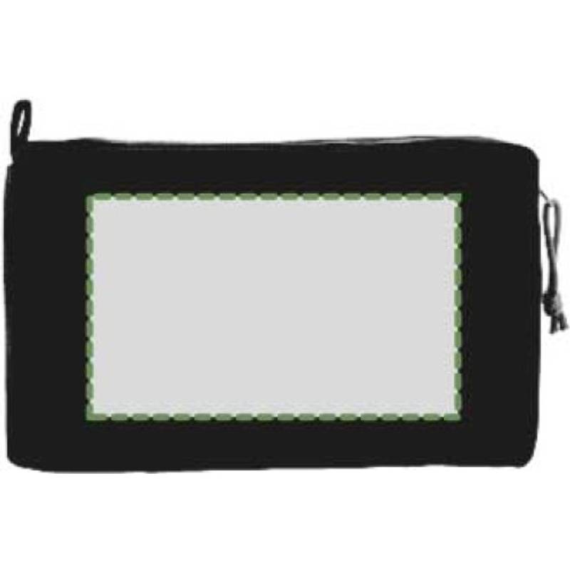 RPET toaletná taštička Natasha, čierna RPET toaletná taštička Natasha, čierna