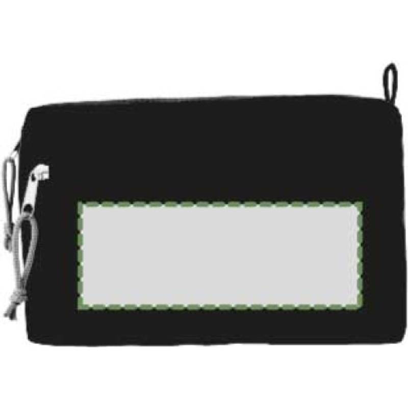 RPET toaletná taštička Natasha, čierna RPET toaletná taštička Natasha, čierna