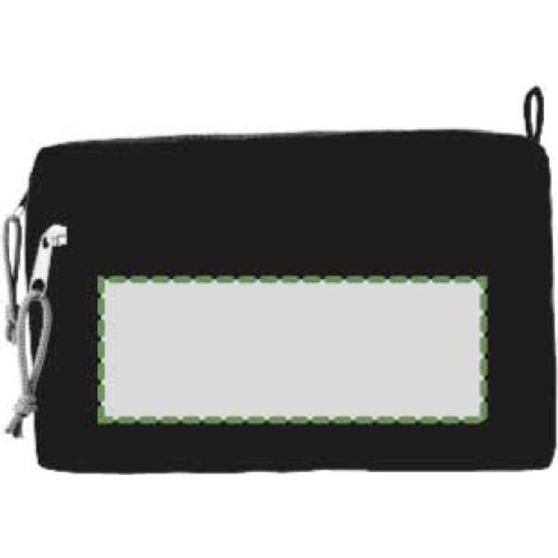 RPET toaletná taštička Natasha, čierna RPET toaletná taštička Natasha, čierna