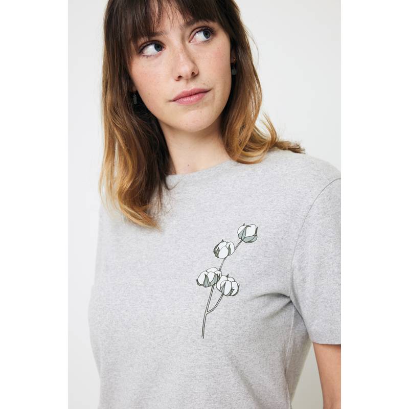 Nebarvené triko Iqoniq Manuel z recykl. bavlny, šedá, L Nebarvené triko Iqoniq Manuel z recykl. bavlny, šedá, L