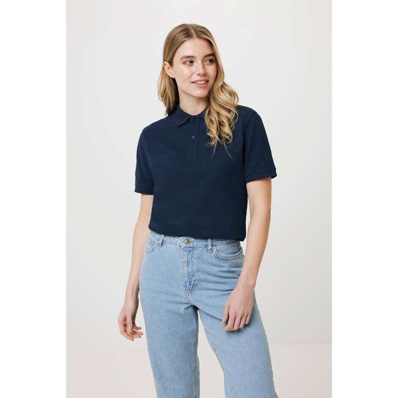 Polo triko Iqoniq Yosemite z recykl. bavlny, modrá námořnická, L Polo triko Iqoniq Yosemite z recykl. bavlny, modrá námořnická, L