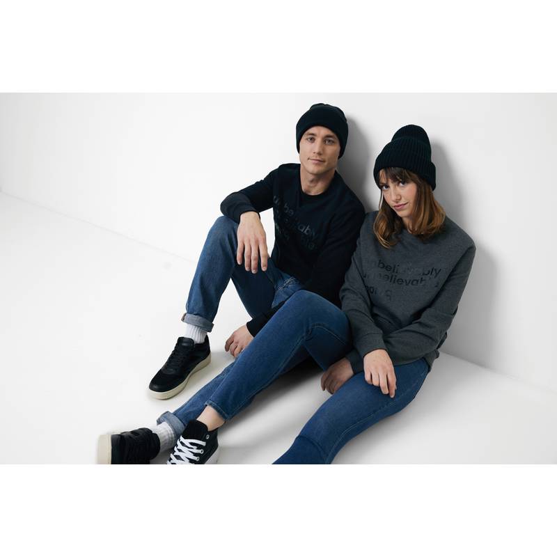 Mikina Iqoniq Zion z recyklované bavlny, černá, L Mikina Iqoniq Zion z recyklované bavlny, černá, L