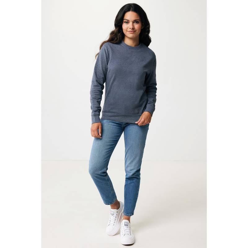 Nebarvená mikina Iqoniq Denali z recykl. bavlny, modrá námořnická, L Nebarvená mikina Iqoniq Denali z recykl. bavlny, modrá námořnická, L