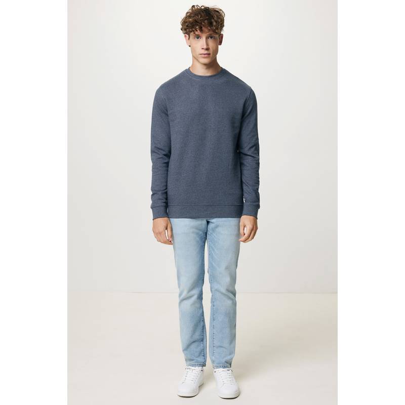 Nebarvená mikina Iqoniq Denali z recykl. bavlny, modrá námořnická, L Nebarvená mikina Iqoniq Denali z recykl. bavlny, modrá námořnická, L