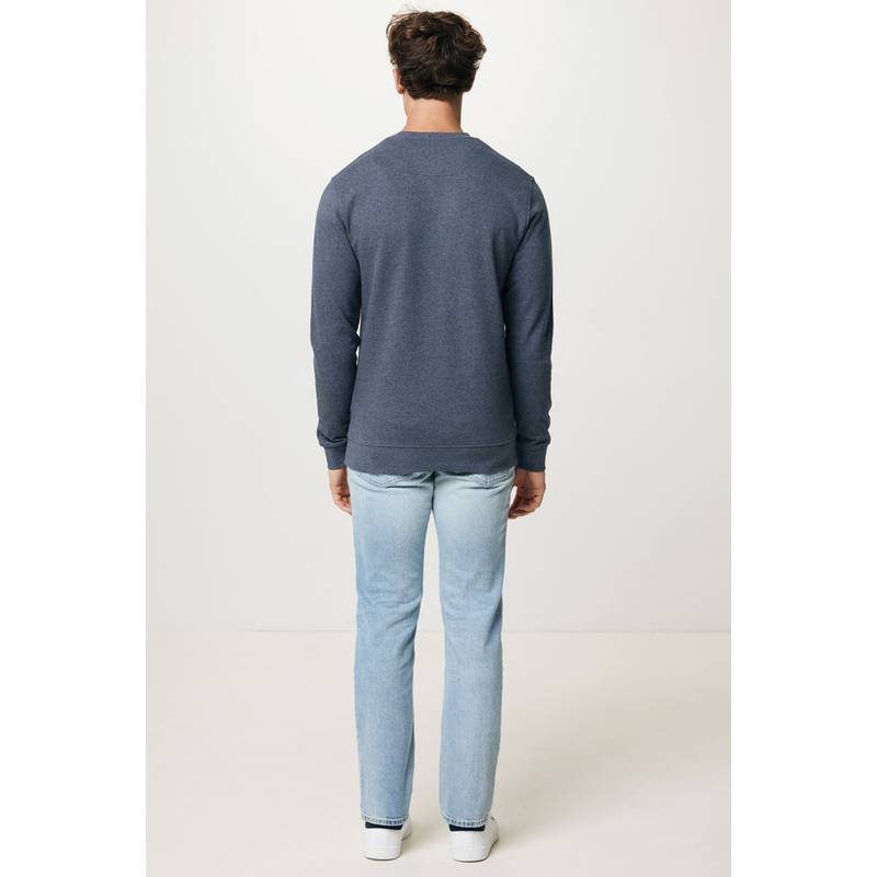 Nebarvená mikina Iqoniq Denali z recykl. bavlny, modrá námořnická, L Nebarvená mikina Iqoniq Denali z recykl. bavlny, modrá námořnická, L