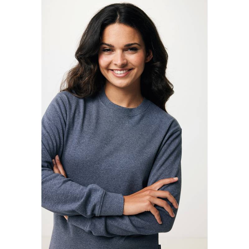 Nebarvená mikina Iqoniq Denali z recykl. bavlny, modrá námořnická, L Nebarvená mikina Iqoniq Denali z recykl. bavlny, modrá námořnická, L