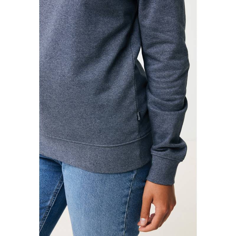 Nebarvená mikina Iqoniq Denali z recykl. bavlny, modrá námořnická, L Nebarvená mikina Iqoniq Denali z recykl. bavlny, modrá námořnická, L