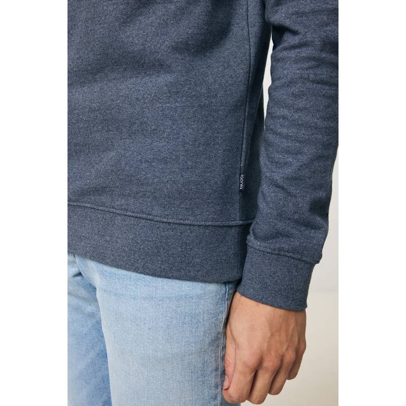 Nebarvená mikina Iqoniq Denali z recykl. bavlny, modrá námořnická, L Nebarvená mikina Iqoniq Denali z recykl. bavlny, modrá námořnická, L