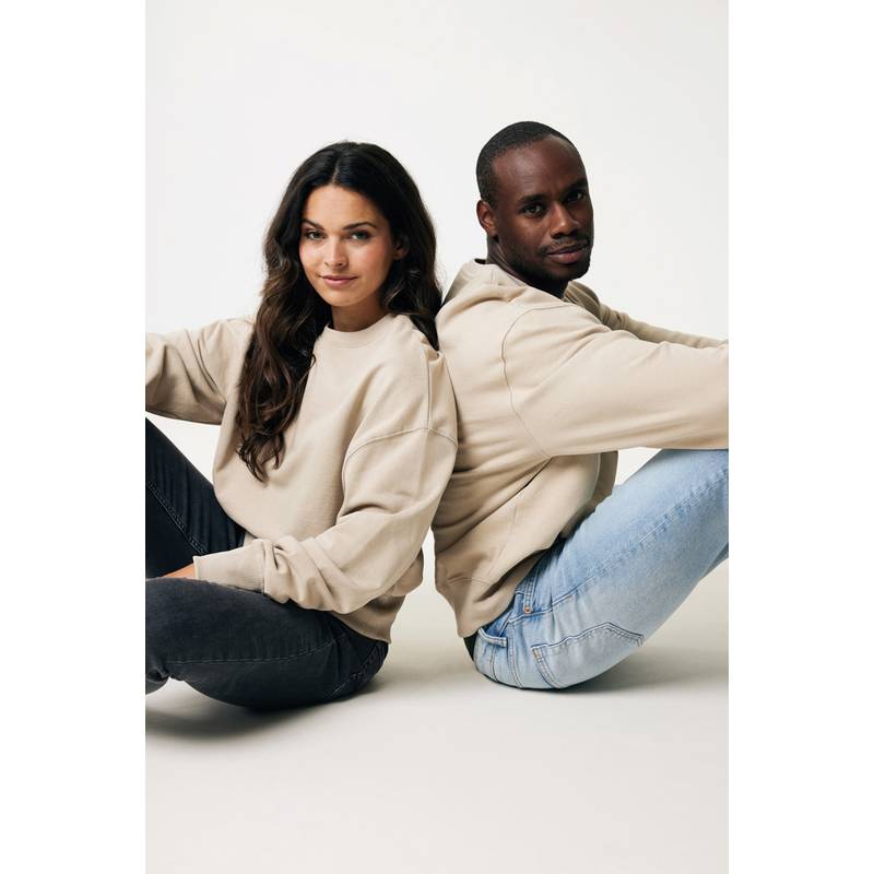 Mikina Iqoniq Kruger relaxed fit z recykl. bavlny, hnědá světla, L Mikina Iqoniq Kruger relaxed fit z recykl. bavlny, hnědá světla, L