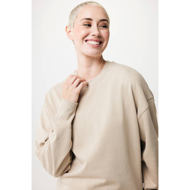 Mikina Iqoniq Kruger relaxed fit z recykl. bavlny, hnědá světla, L Mikina Iqoniq Kruger relaxed fit z recykl. bavlny, hnědá světla, L