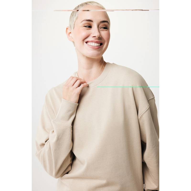 Mikina Iqoniq Kruger relaxed fit z recykl. bavlny, hnědá světla, L Mikina Iqoniq Kruger relaxed fit z recykl. bavlny, hnědá světla, L