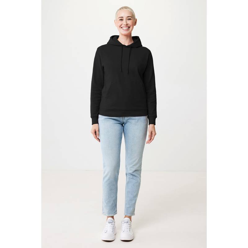 Mikina s kapucí Iqoniq Jasper z recyklované bavlny, černá, L Mikina s kapucí Iqoniq Jasper z recyklované bavlny, černá, L