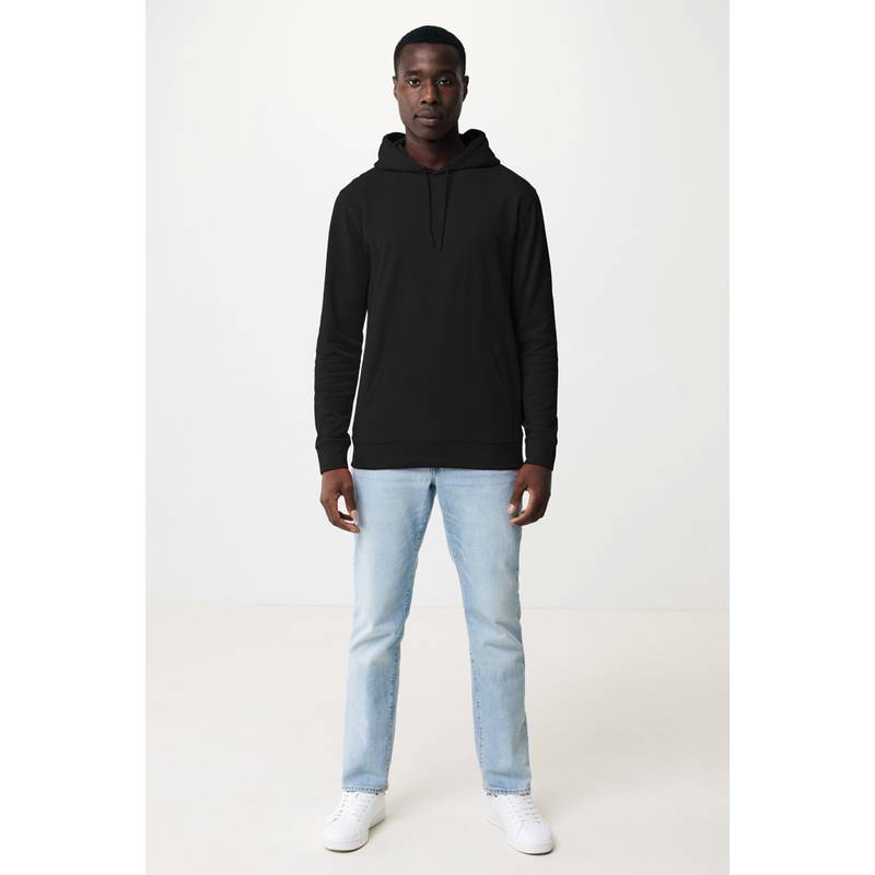 Mikina s kapucí Iqoniq Jasper z recyklované bavlny, černá, L Mikina s kapucí Iqoniq Jasper z recyklované bavlny, černá, L